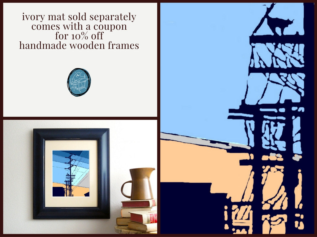 ivory mat sold separately comes with a coupon for 10% off handmade wooden frames