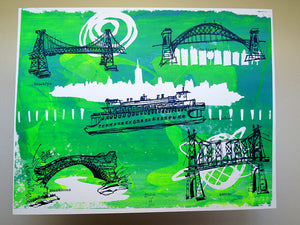 Five Boroughs #05 original handpulled screenprint by Kathryn DiLego - Haunted House of Projects - 1